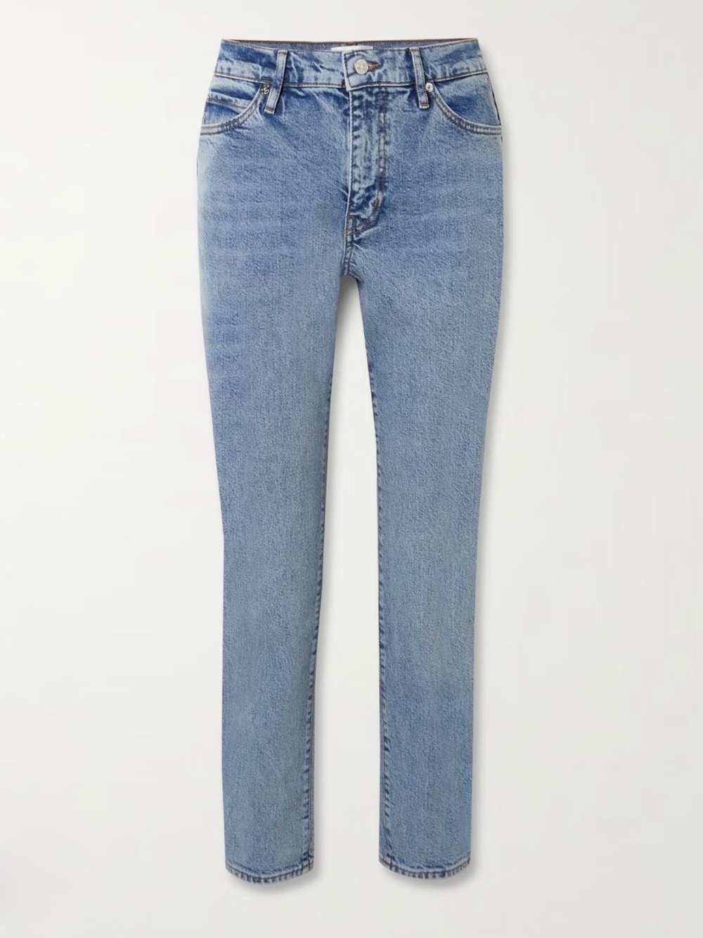 Frame Denim The Borrowed High-rise Slim Leg Blue Jeans Size 27 NWT - Picture 5 of 9